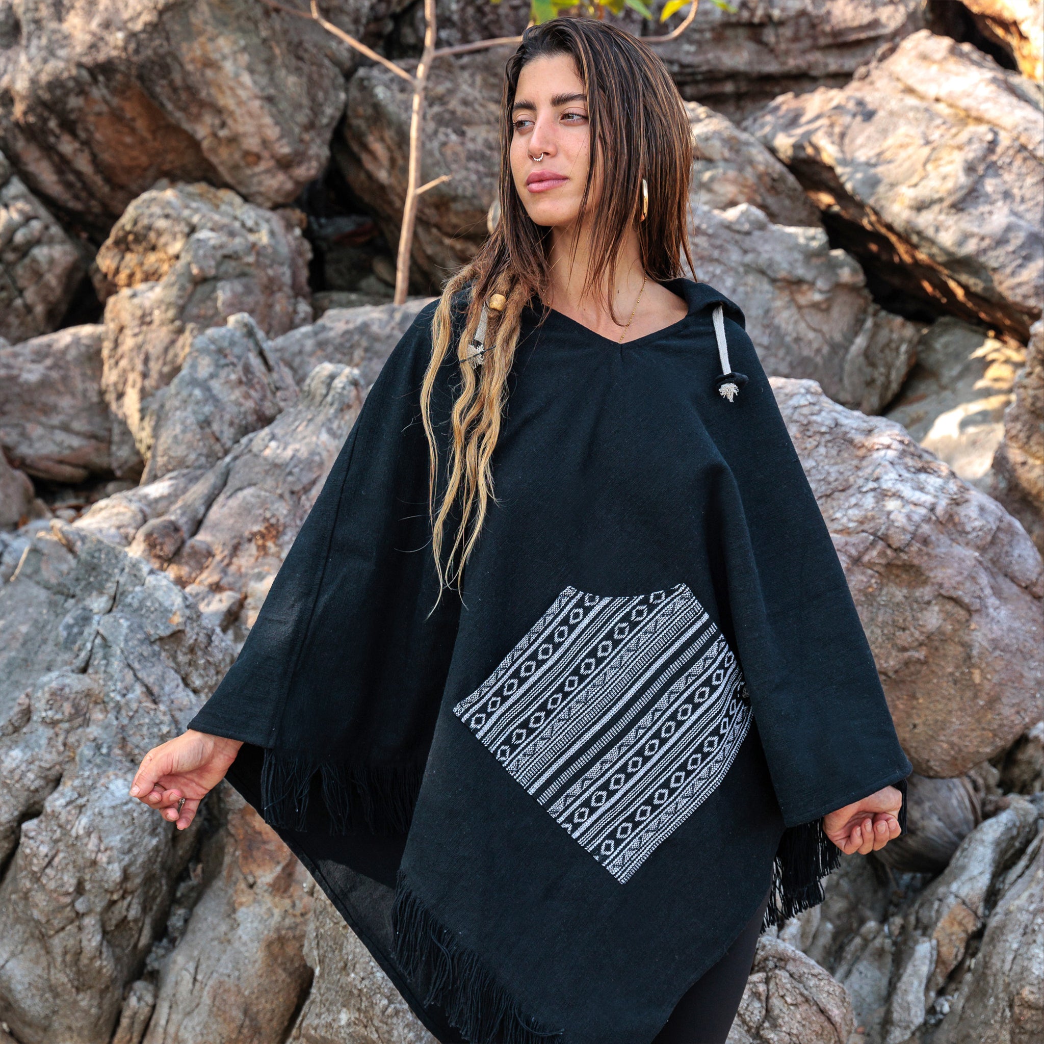 Baja Poncho – Men and Women, Hippie Style, Festival Clothing