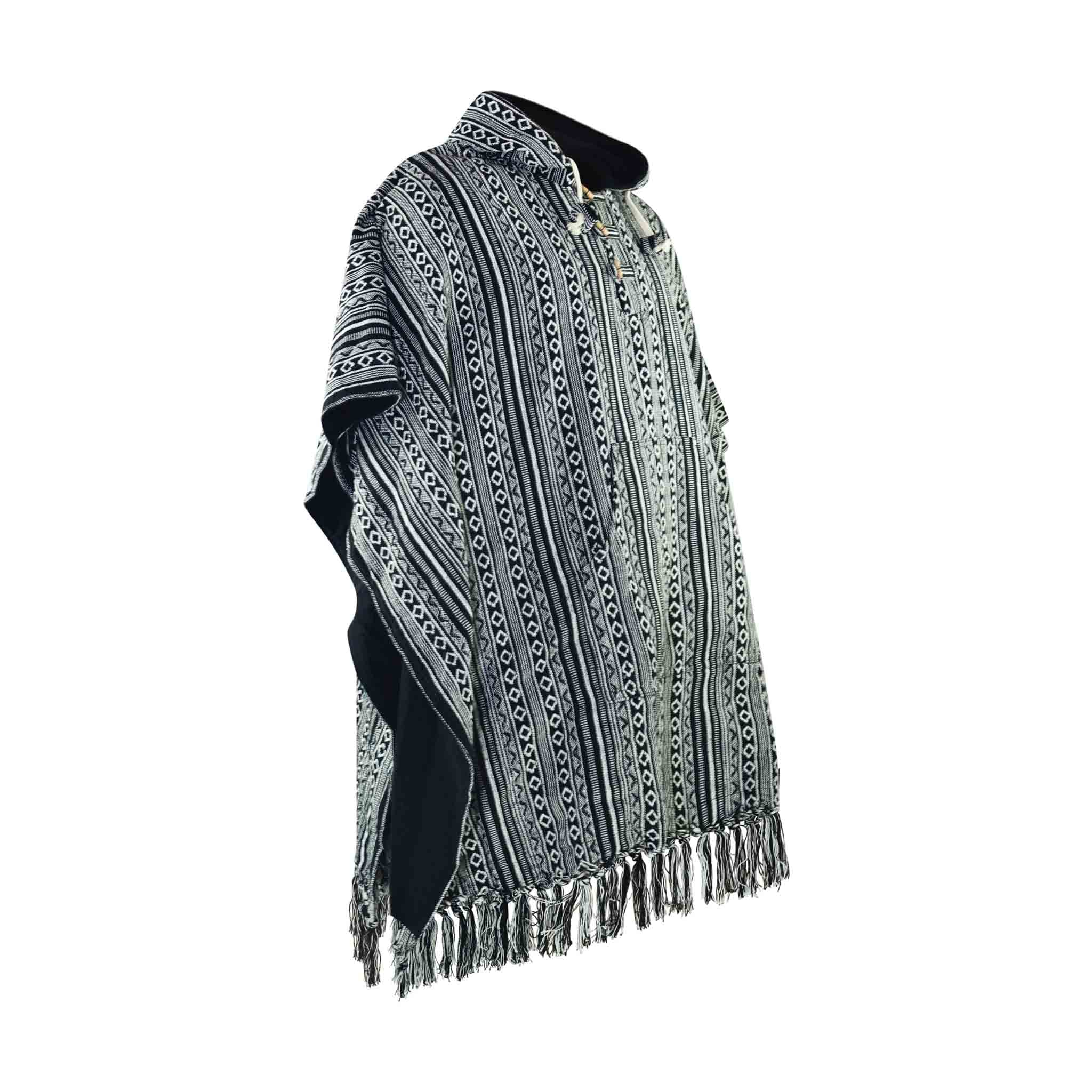 Reversible poncho Arriba black/white